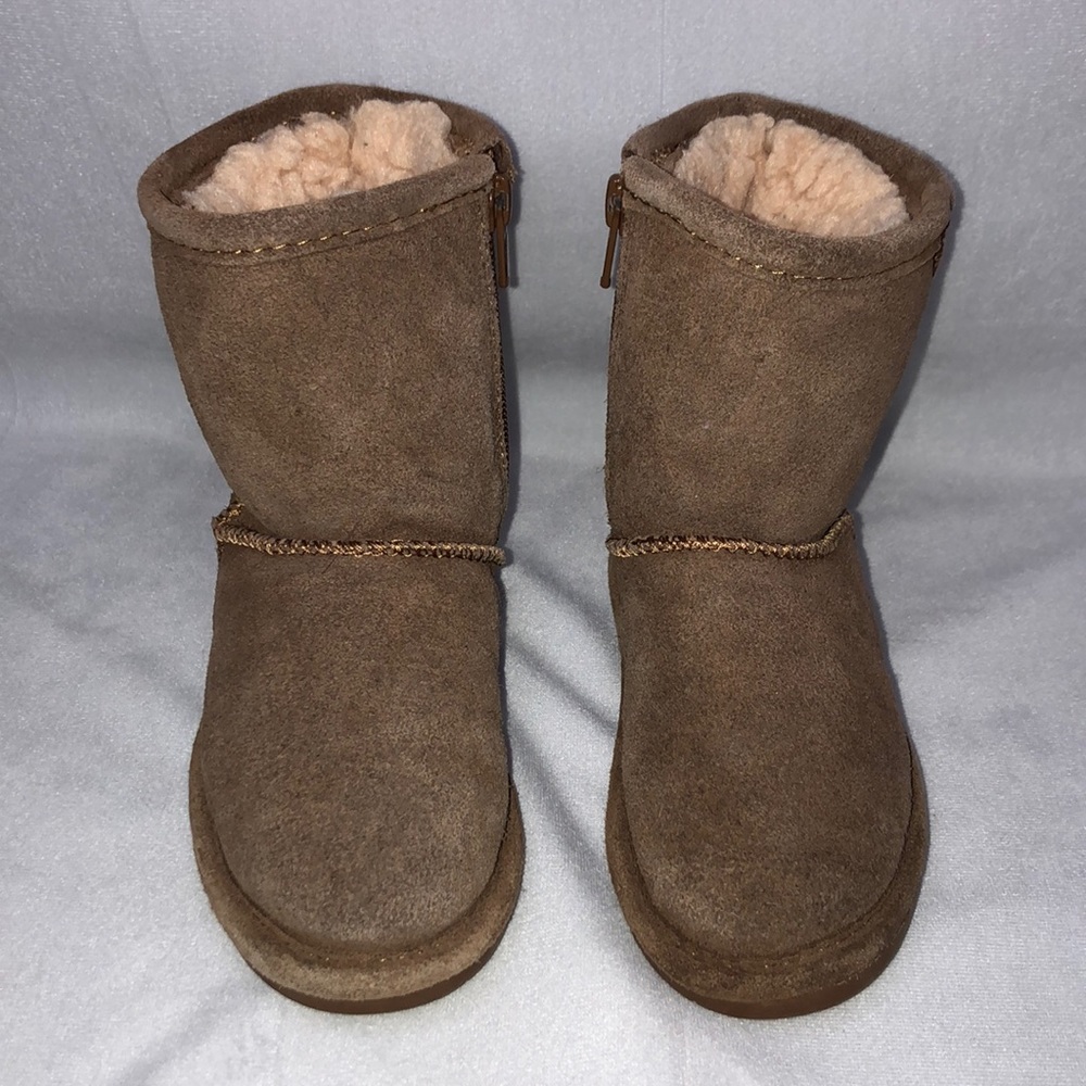 Toddler Bearpaw Emma Suede Wool Lined Boot Brown 9
